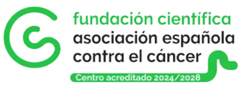 Imagen del logotipo de la acreditación del Cancer Center Clínica Universidad de Navarra por la Fundación Científica de la AECC.