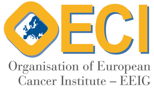 Imagen del logotipo de la OECI. Organisation of European Cancer Institute