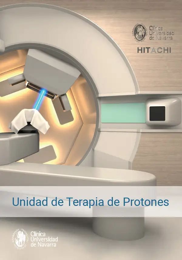 Portada del folleto. Unidad de Protonterapia. CUN