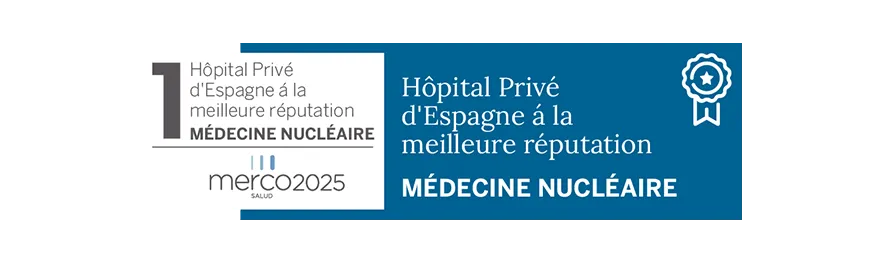 Merco Salud 2025 Sceau de reconnaissance en médecine nucléaire. Clinique de l'Université de Navarre