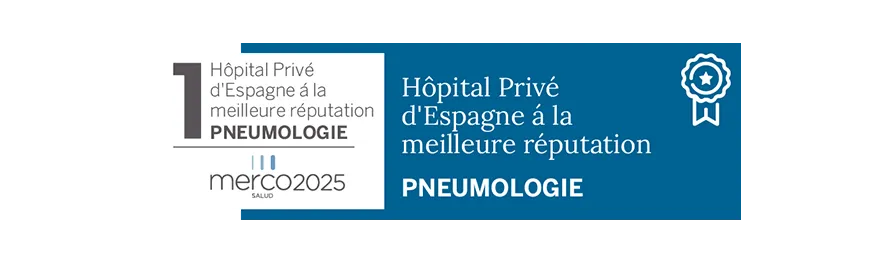 Merco Salud 2025 Pneumology recognition seal image. Clinique universitaire de Navarre