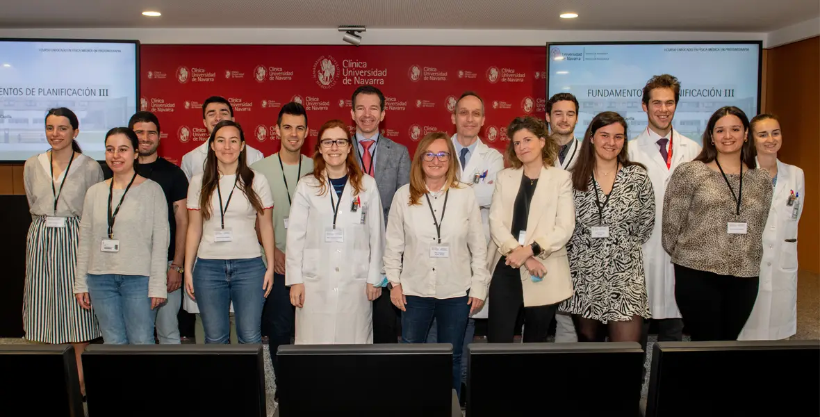 curso-radiofisica-protonterapia Imagen de los matriculados en el curso de radiofísica en protonterapia organizado por la Clínica Universidad de Navarra.